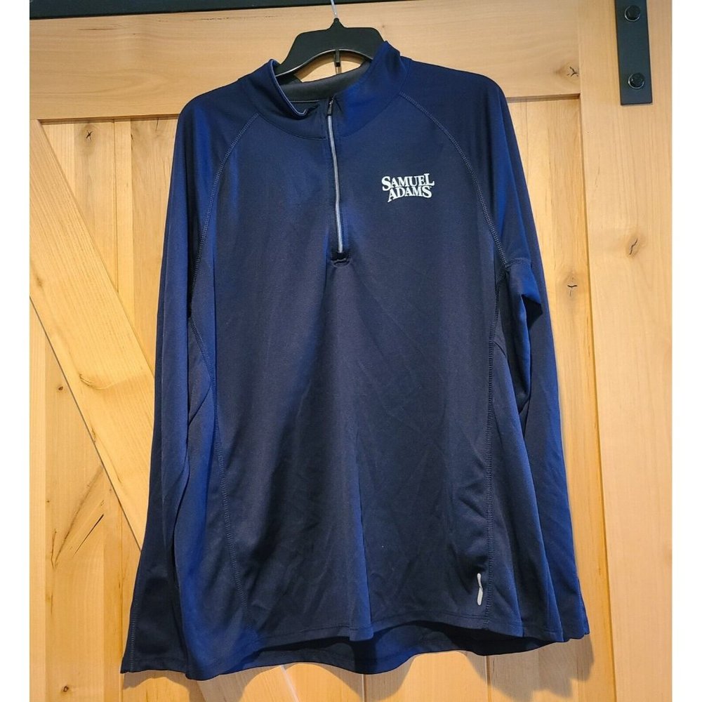 Samuel Adams Mens XXL 1/4 Zip Pullover Long Sleeve Blue Distributor Boston 2016